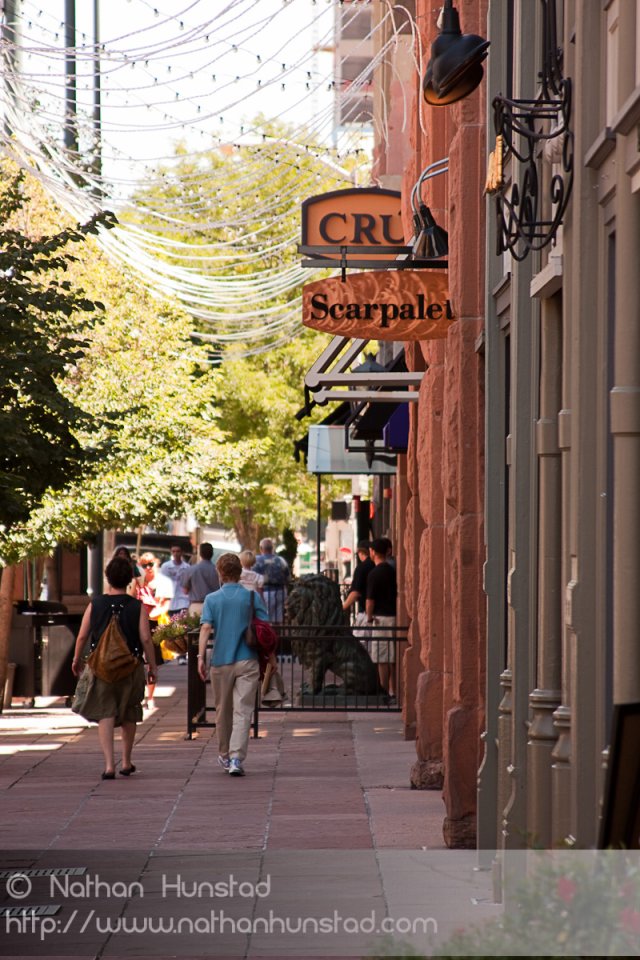 The shops along Larimer Avenue in downtown Denver, CO